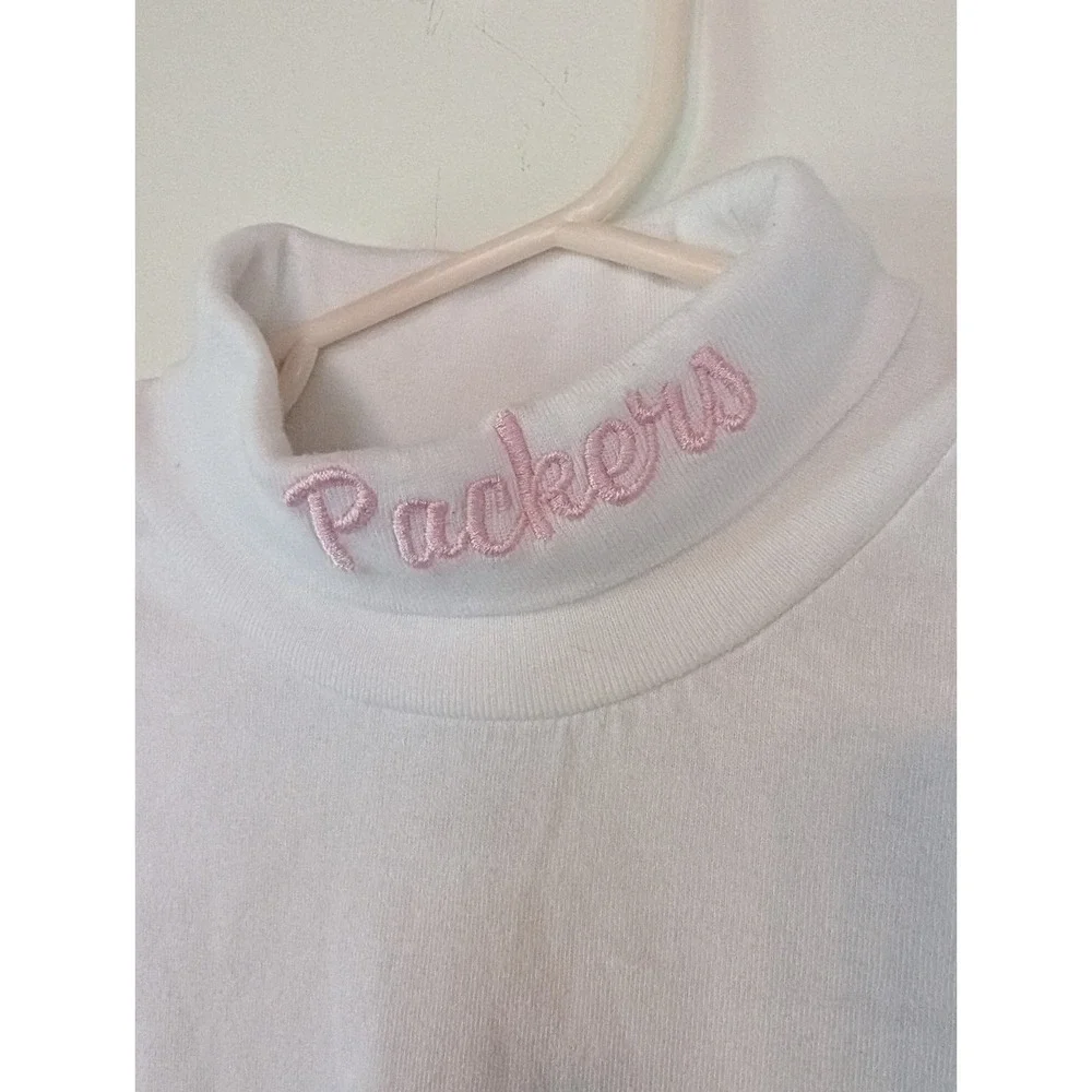 Vintage Baby Girls Green Bay Packers Turtleneck Pink 24 Months NFL Football